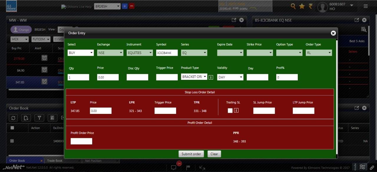 Guide to Placing Bracket Orders in Rupeezy (Asthatrade) Wave, Odin,Html Net Net