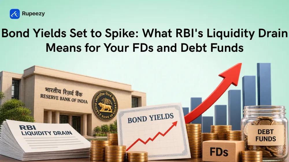 Bond Yields Set to Spike: What RBI's Liquidity Drain Means for Your FDs and Debt Funds
