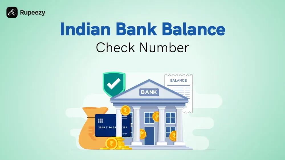 Indian bank balance check number