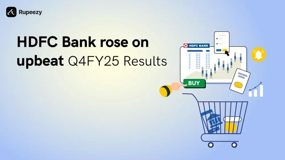HDFC Bank rose on upbeat