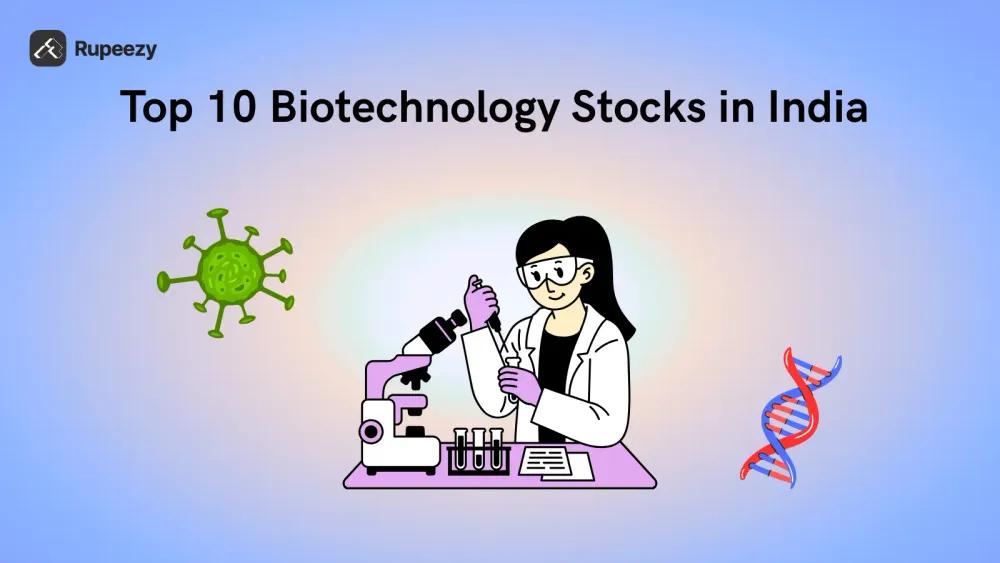 Top 10 Biotechnology Stocks in India Illustration