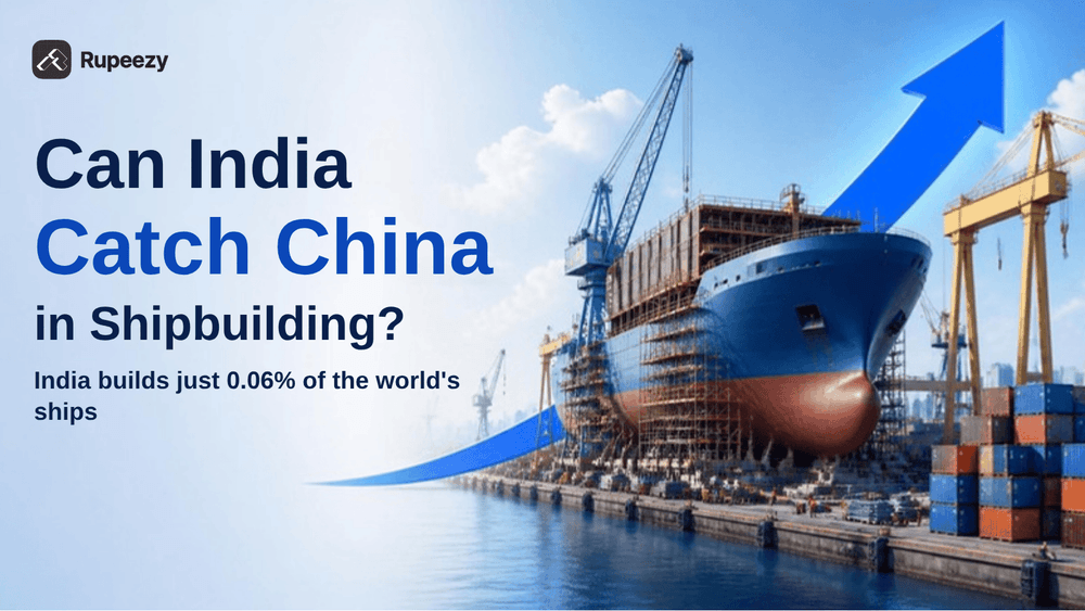 Can India catch China in shipbuilding? Ship under construction in a shipyard