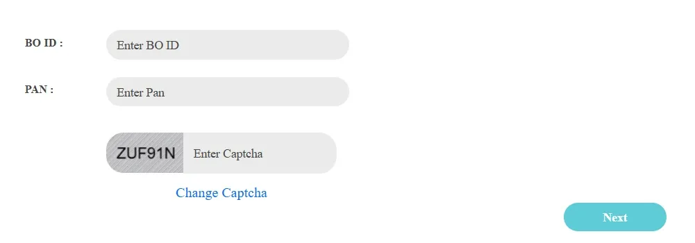Screenshot showing the entry form for TPIN generation